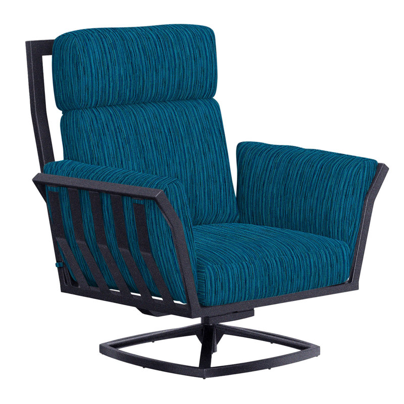 Aris Outdoor Rocker Chair, Graphite, Alcazar Redwood