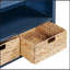 Console rétro avec 3 tiroirs de rangement et paniers tissés, idéale pour le vestibule, le couloir et le salon-139644188