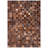 Herrin Hand Woven Leather/Felted Cloth Geometric Rug in Beige/Brown-1641570622