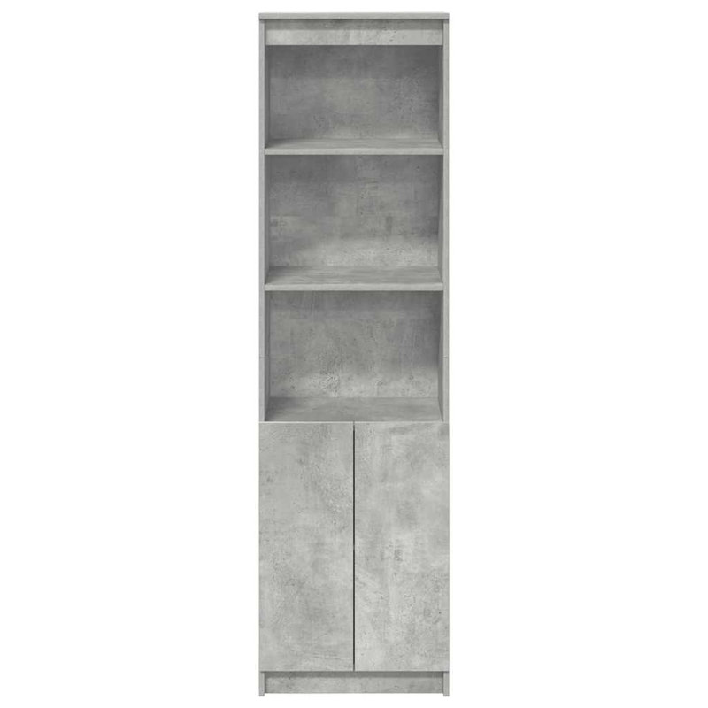 Highboard 50X35x180 Cm Engineered Wood, Concrete Grey