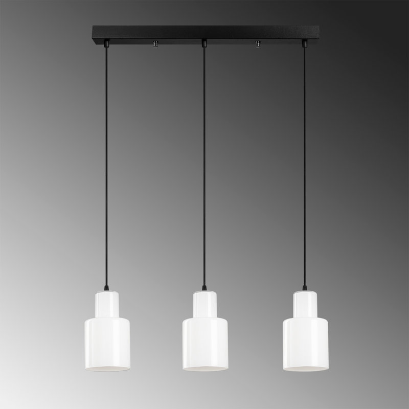 Luminaire suspendu géométrique à 3 lumières pour îlot de cuisine Selin