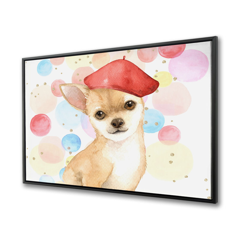 Toile encadrée par un artiste chihuahua | Décoration intérieure unique