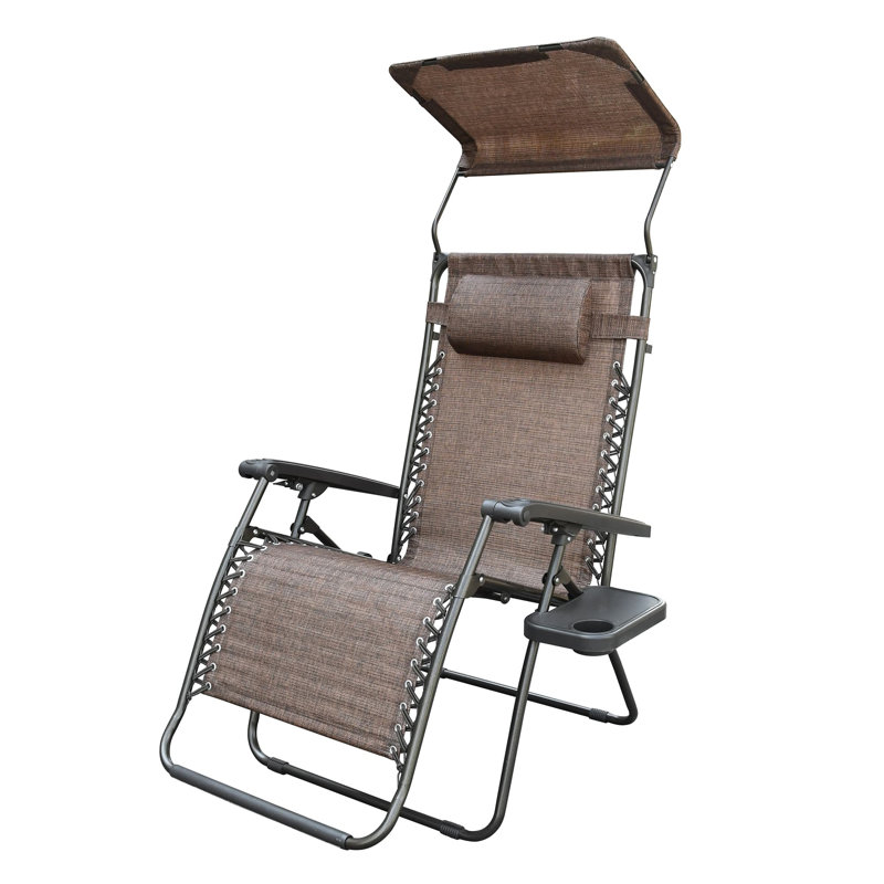 Johns Folding Zero Gravity Chair, Brown Mesh