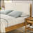 Rubberwood Platform Bed In Light Walnut
