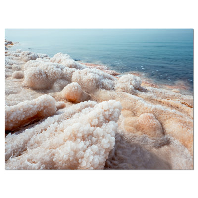 " Crystallized Salt On Dead Sea Beach "
