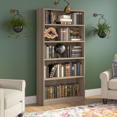 Bibliothèque à 5 tablettes Doyno, pour le rangement et la présentation dans le bureau personnel ou le salon