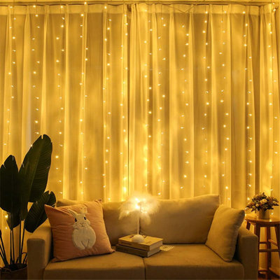 Shanquell Outdoor 300 - Bulb 118'' Plug-in LED Curtain String Light