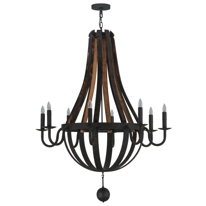 Lustre empire 8 lumières façon bougie