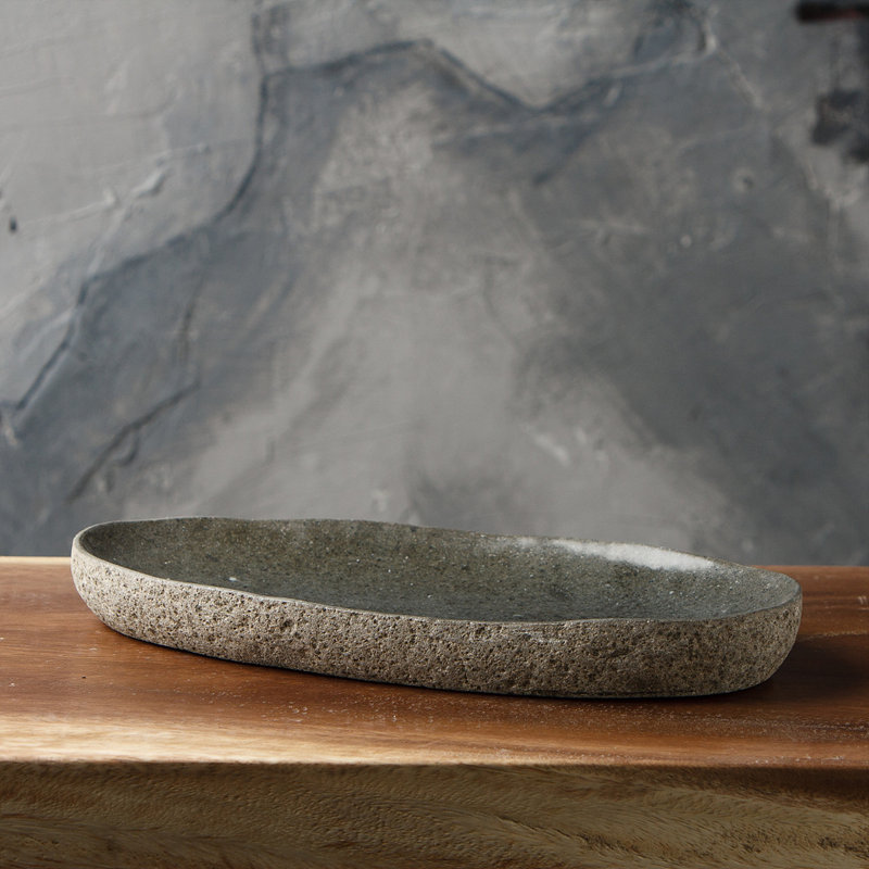 Petit plat River Stone, H 1,5 po x l 11 po x P 7 po