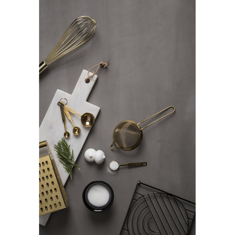 Dillard 4-Piece Stainless Steel Measuring Cup Set, Gold, 3cm H x 14cm W x 5cm D