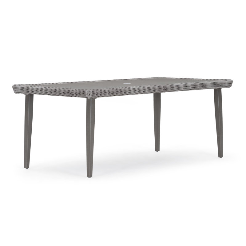 Castelli Outdoor Dining Table, Gray Frame/Gray Cushion