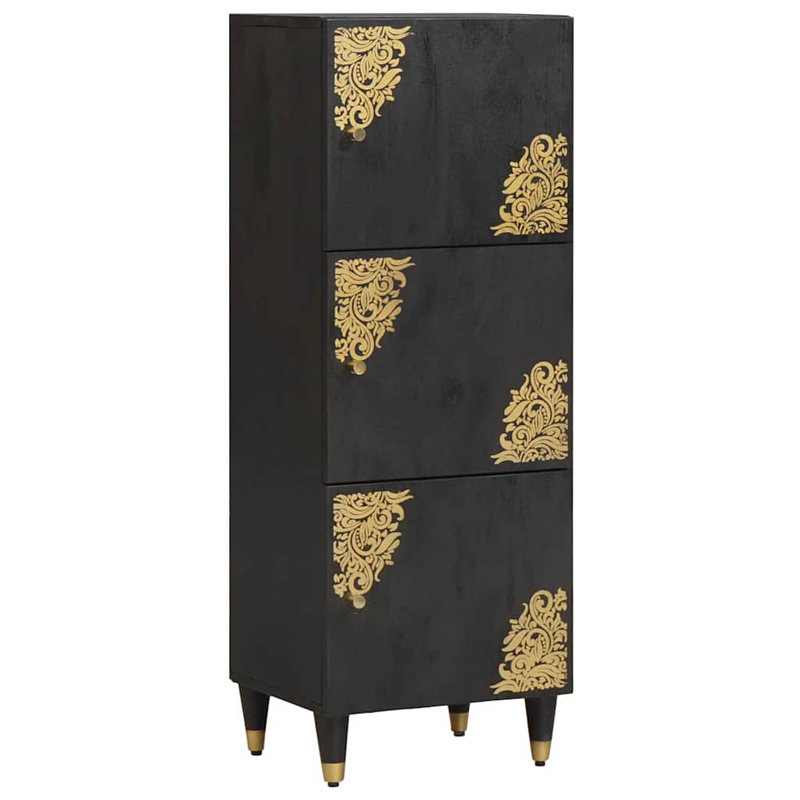 Solid Wood Rectangle Accent Cabinet