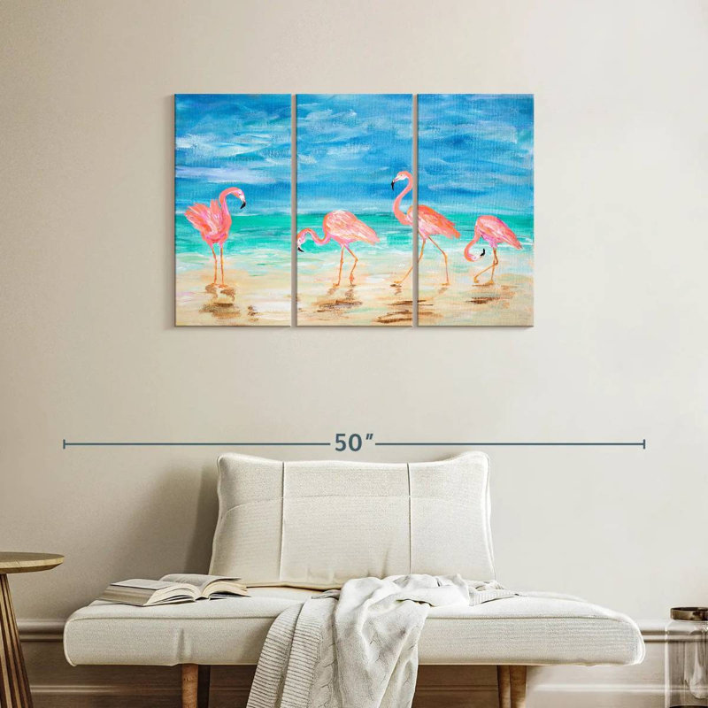 Sunny Flamingo Beach, H 24 po x l 38 po