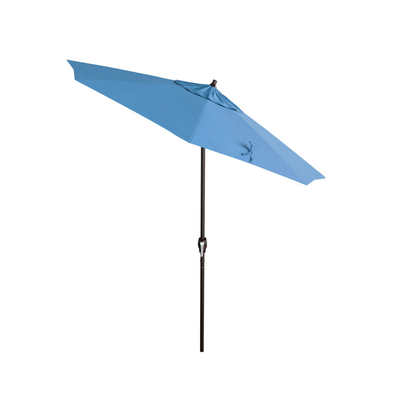 Parasol de marché 7 pi 5 po Kelliher, Toile toile Sunbrella® cyan