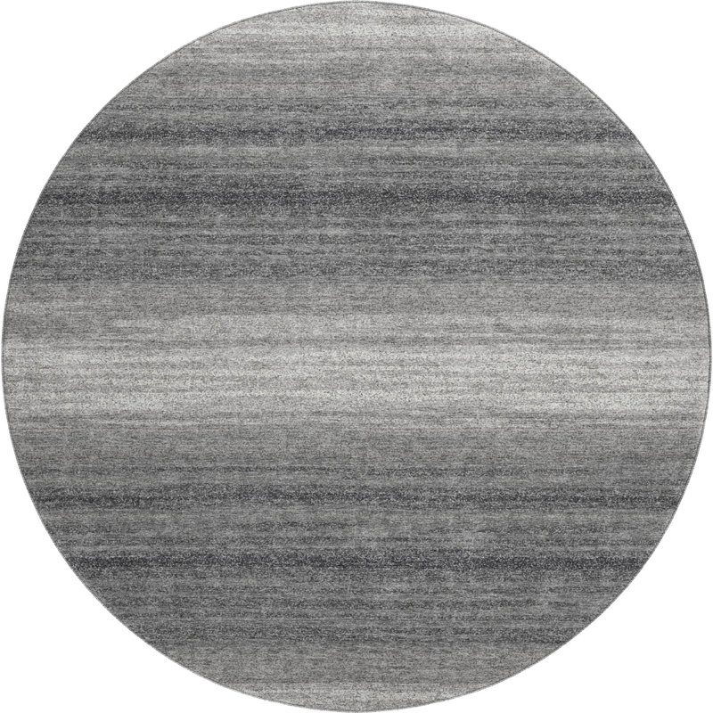 Premium Machine Washable Birchview AMF1033 Striped Rug, Round 8'
