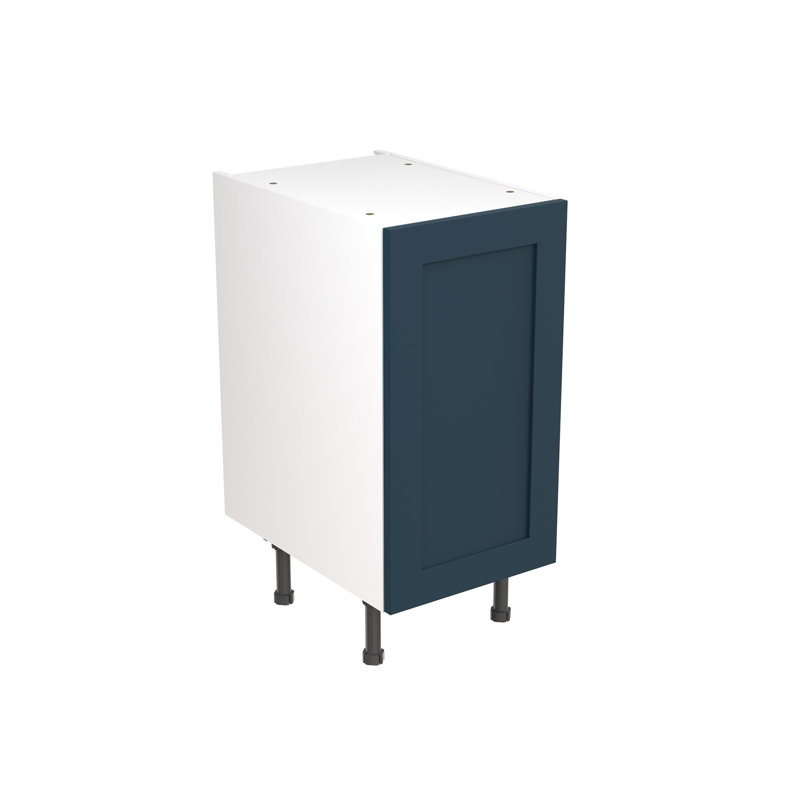 KitchenKit Flatpack Shaker Ultra Matt Base Unit, 87cm H x 40cm W x 57cm D, Indigo Blue