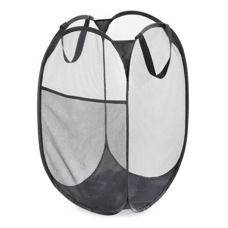 Pop & Fold Laundry Hamper, Black