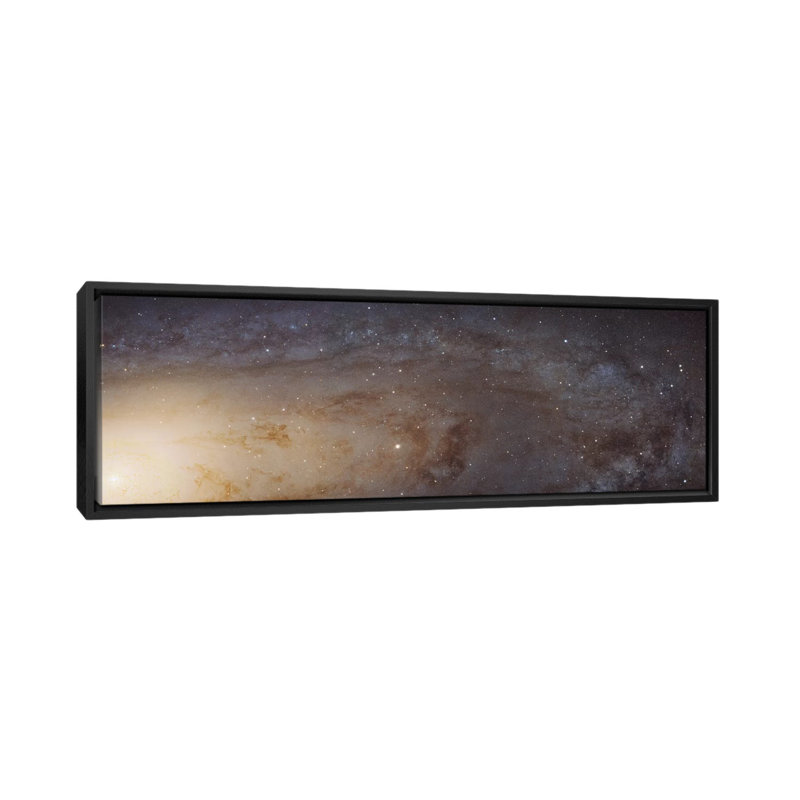 « andromeda galaxy (messier 31) », impression sur toile tendue, H 12 po x l 36 po x P 1,5 po, Toile avec cadre noir