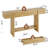 Modern fluted wood console table with storage -1580444496