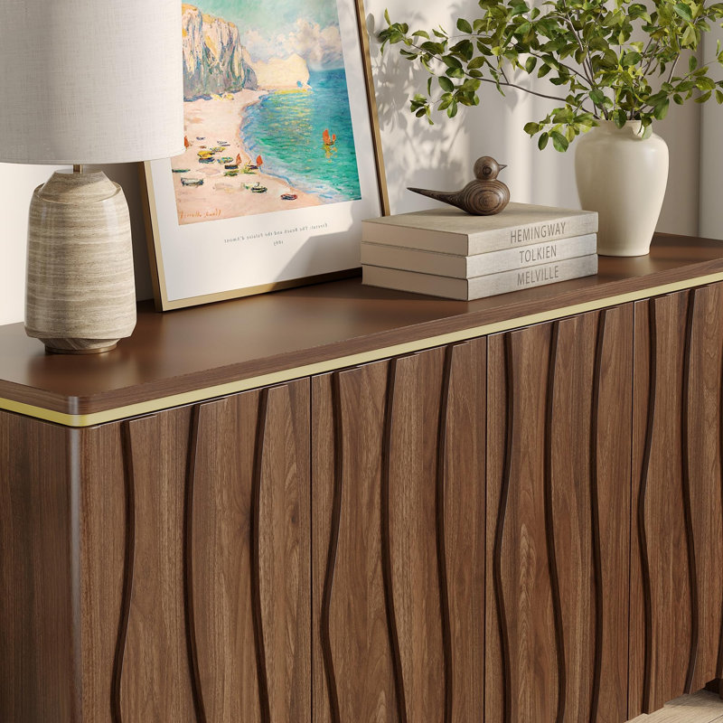 Buffet avec crédence Accent, Walnut