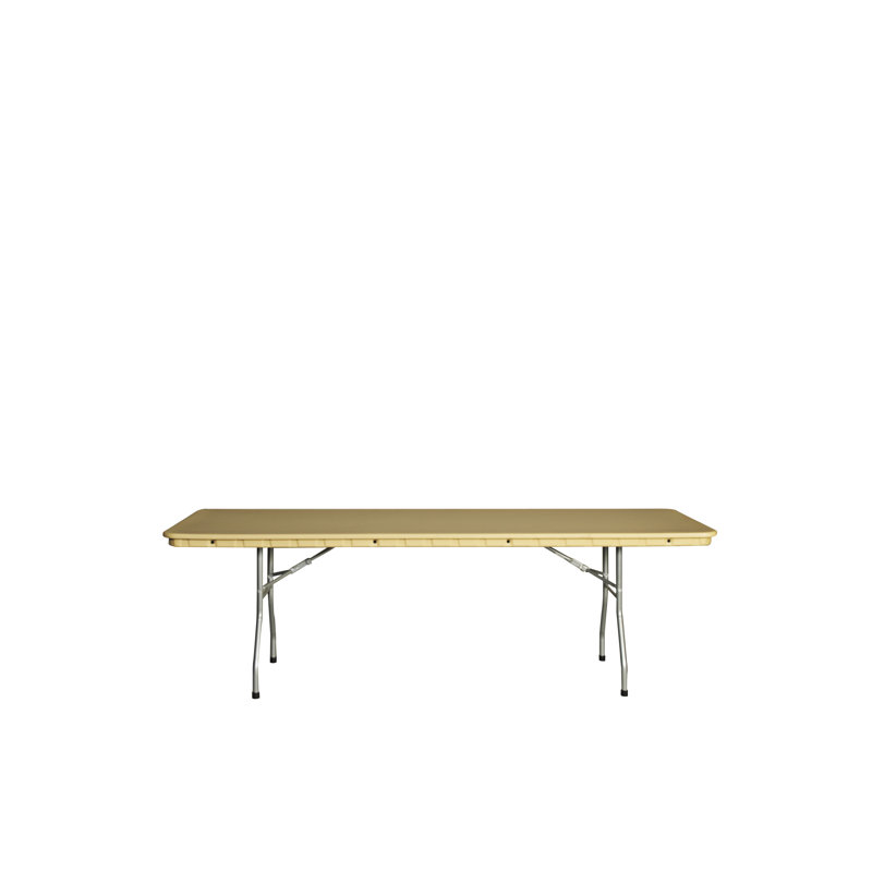 Table pliante en plastique Rhino, Brun clair, H 30 po x L 96 po x l 30 po