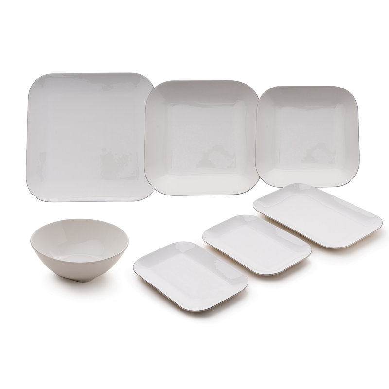 Ayran Piece Dinnerware Set - Service for 12, Cream