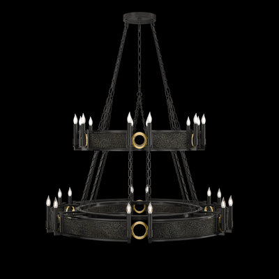 Mirage 24 - Light Wagon Wheel Chandelier