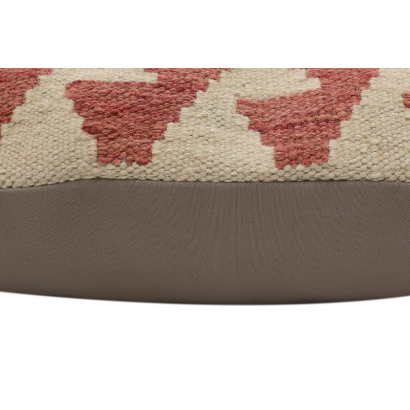 Coussin kilim tissé à la main Southwestern Marsh, H 20 po x l 20 po, Beige / rouge / bleu / gris
