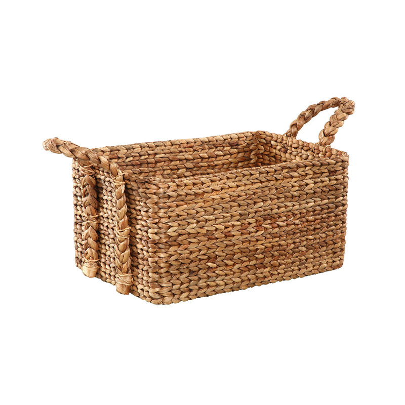 Anapos Water Hyacinth Basket, Natural (Set of 2)