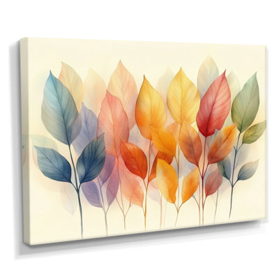 Feuille d'automne, art mural aquarelle, Deionte