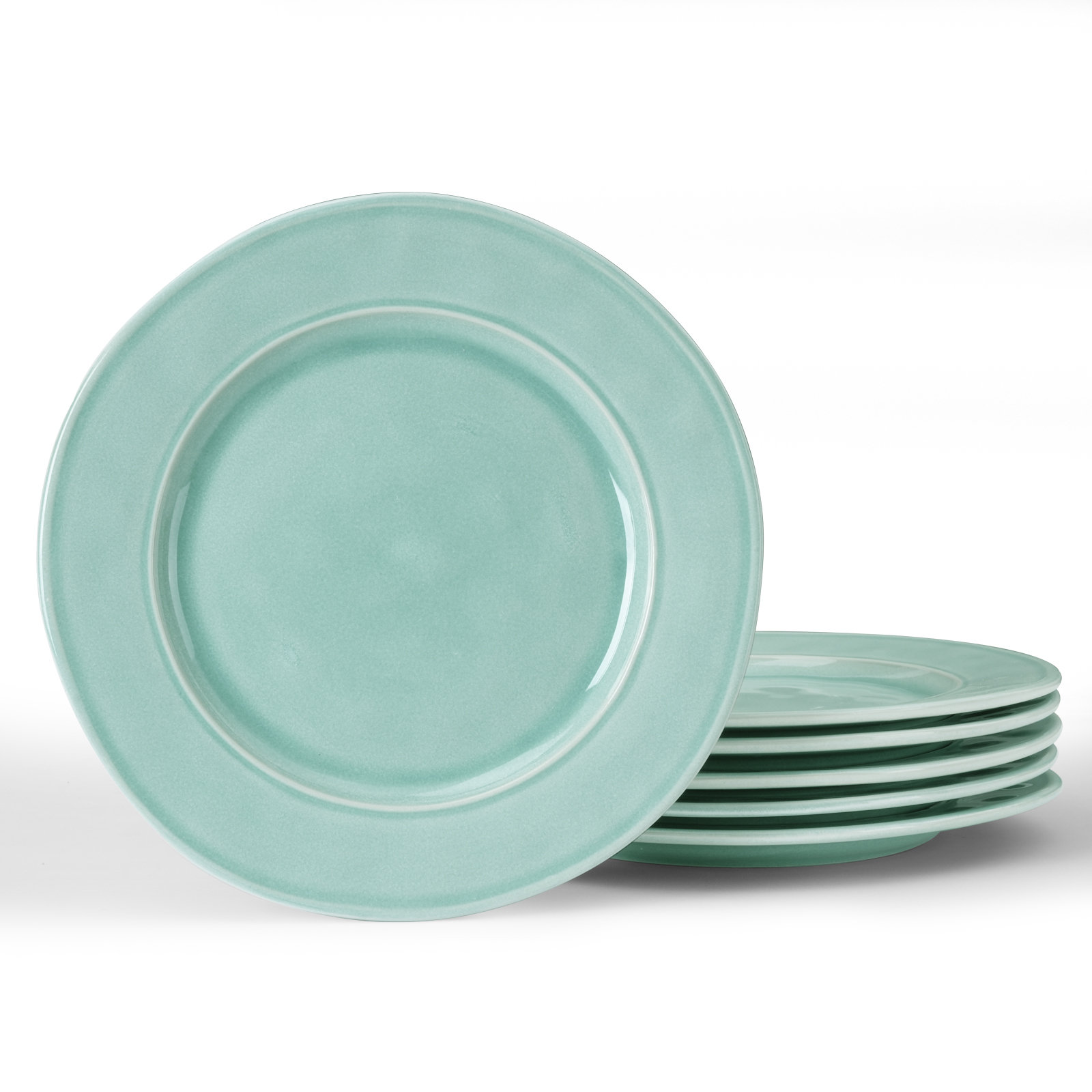 Alfreda 10.43'' Stoneware Dinner Plate , Set of 6, Mint Green