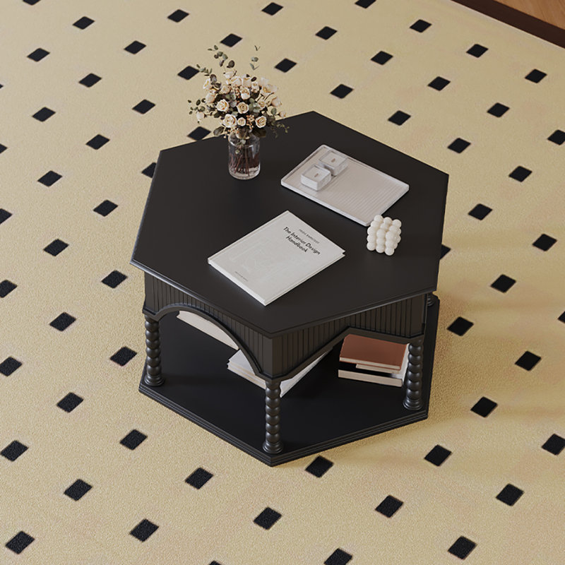 Table de bout hexagonale rétro