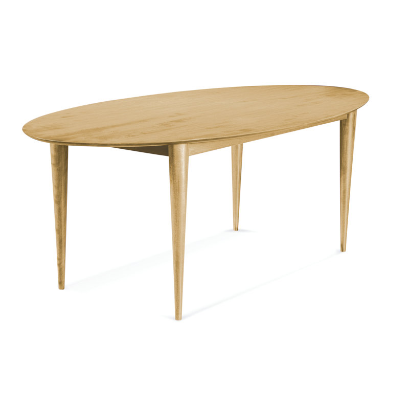 Angelet Maple Oval Solid Wood Dining Table, Natural, 29" H x 36" W x 70" D