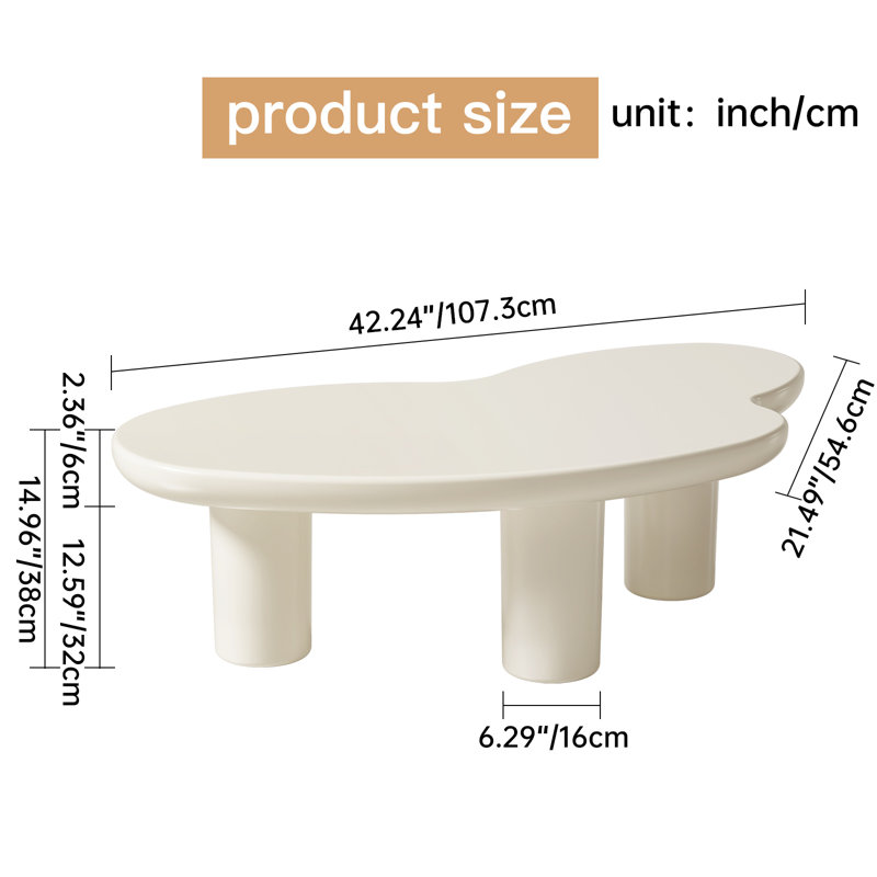 Guyii White Cloud Coffee Table,Table Front of The Sofa