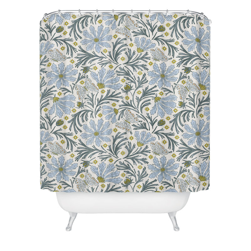 Rideau de douche Ninola Design, Cream/Blue Floral
