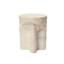 Table d'appoint d'extérieur beige 18,3 po, table d'appoint en faux travertin-861926252-861926253
