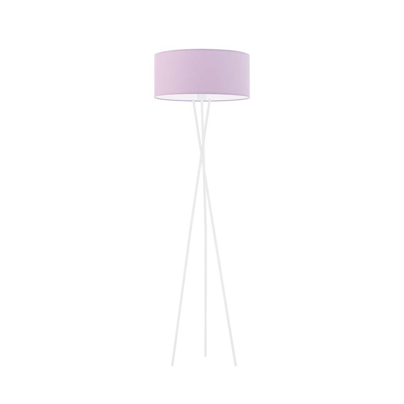 Arless 160cm Tripod Floor Lamp, Light Violet, White