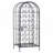 35 Bottle Wrought Iron Wine Rack Cabinet with Lock - Black