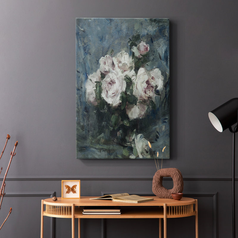 Motif floral rétro CCXIV - galerie Cavas, H 48 po x l 32 po