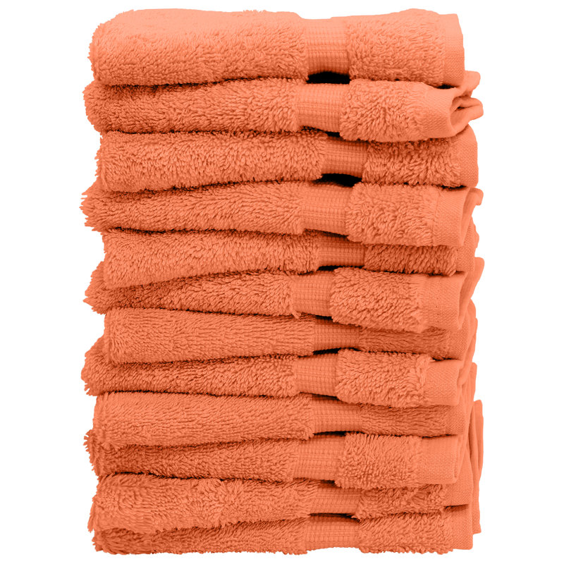 Ensemble de serviettes 100% coton, Corail