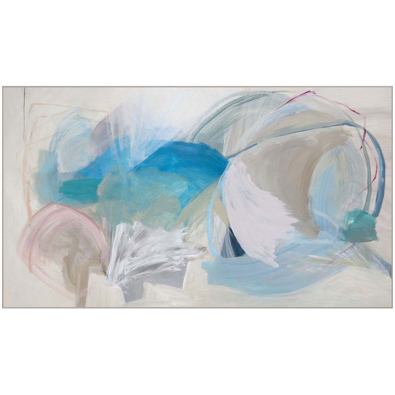 «Circus III» par Katie Ré Scheidt, Cadre flottant blanc, H 35,25 po x l 61,25 po