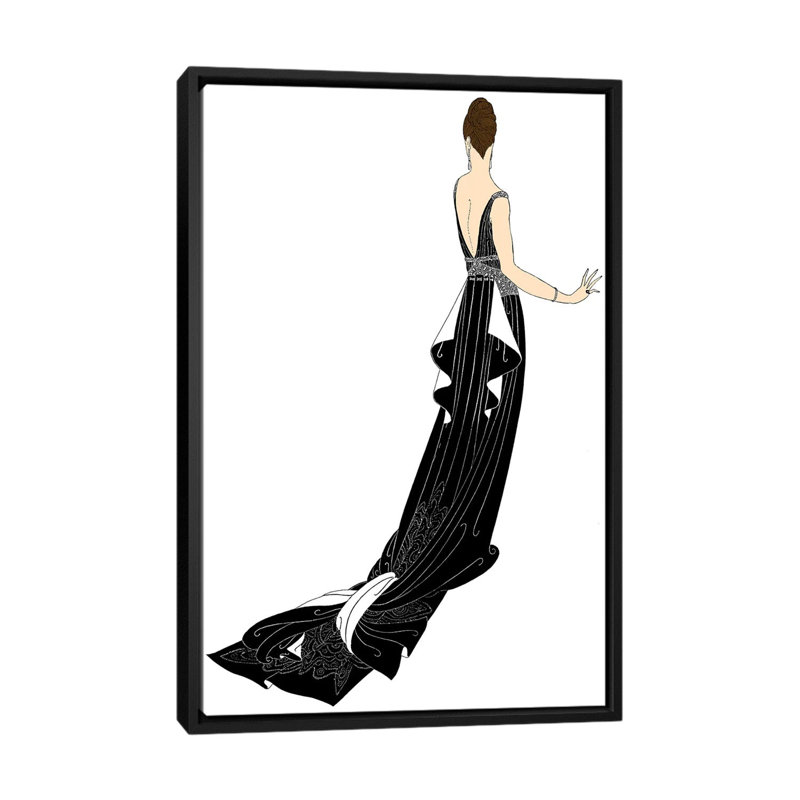 «Soph sophistiqué Mesdames I», impression sur toile tendue, H 26 po x l 18 po x P 1,5 po, Toile avec cadre noir, Pas de tapis