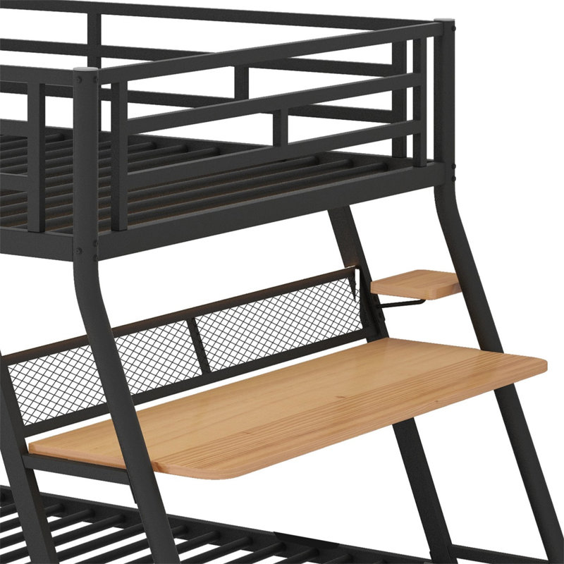 Bunk Bed With Built-In Desk, Light And 2 Drawers