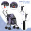 Poussette pour chien avec poussette réglable
