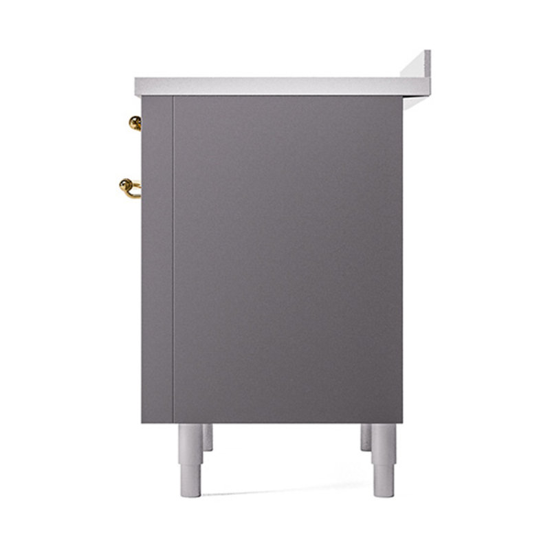 ILVE Nostalgie II Noblesse 36 in Induction Range, Graphite Matte/Brass