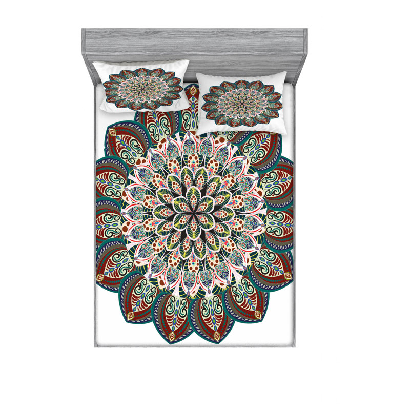 Ensemble de draps en microfibre damassé