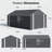 12 Ft. X 20 Ft. Metal Garage Shed Outdoor Storage Building With Double Doors & Windows, Steel Carport For Car Or Truck, Dark Gray