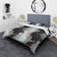 Ensemble de housse de couette abstraite en polyester peint à la main en marbre acrylique-93270944-112917712