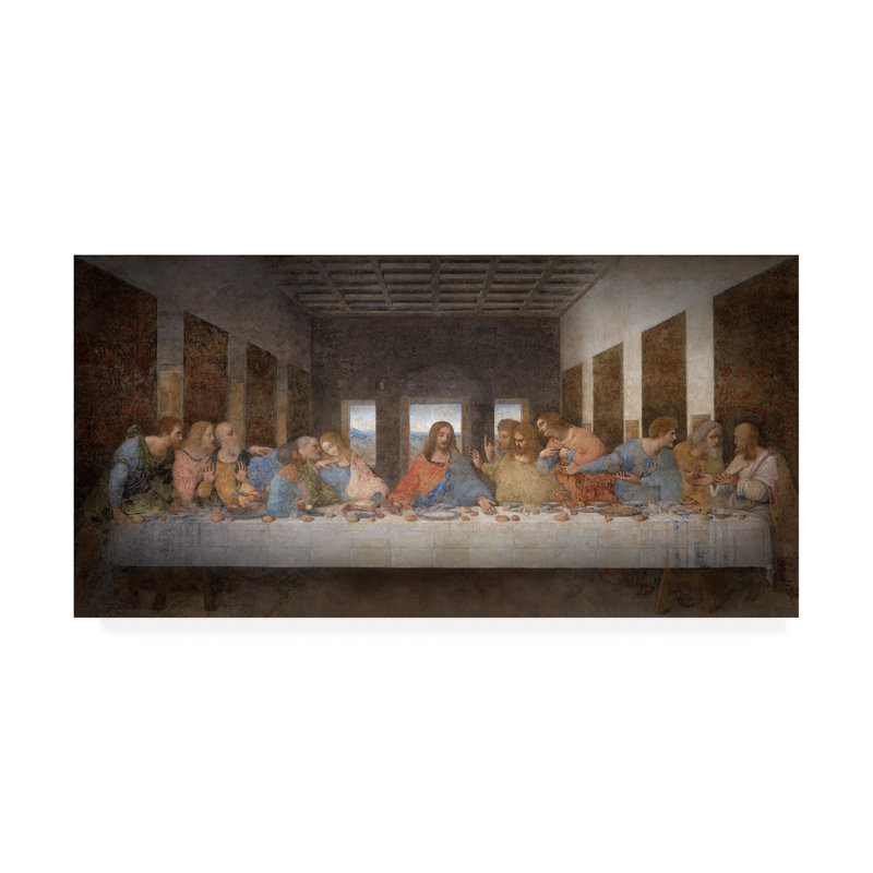 « Le dernier souper de Vinci » par Léonard de Vinci, reproduction d’art sur toile tendue, H 16 po x l 32 po x P 2 po