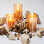 Unscented Flameless Candle with Gold Metallic Glass Holder